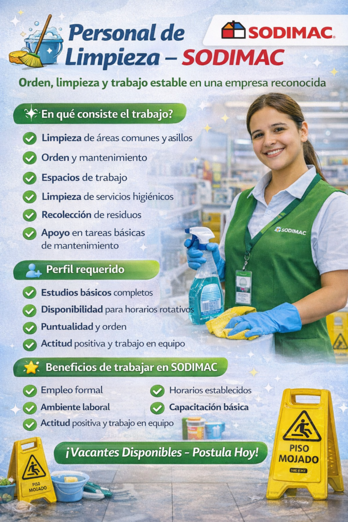 🧹 Personal de Limpieza – SODIMAC